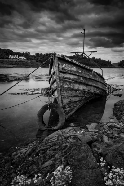 Badachro_Boats_6_Mono-Torridon-Scotland