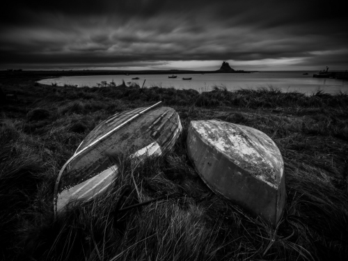 Boats_Lindisfarne_1_Mono-Northumberland