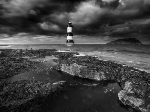 Penmon_Lighthouse_Mono-Anglesey