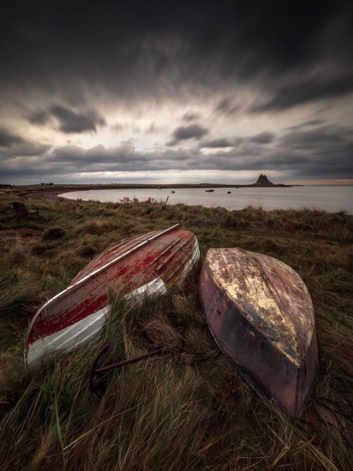 Boats-Holy Island Northumberland