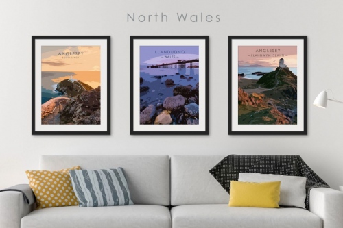 North_Wales-Retro_Print_Set