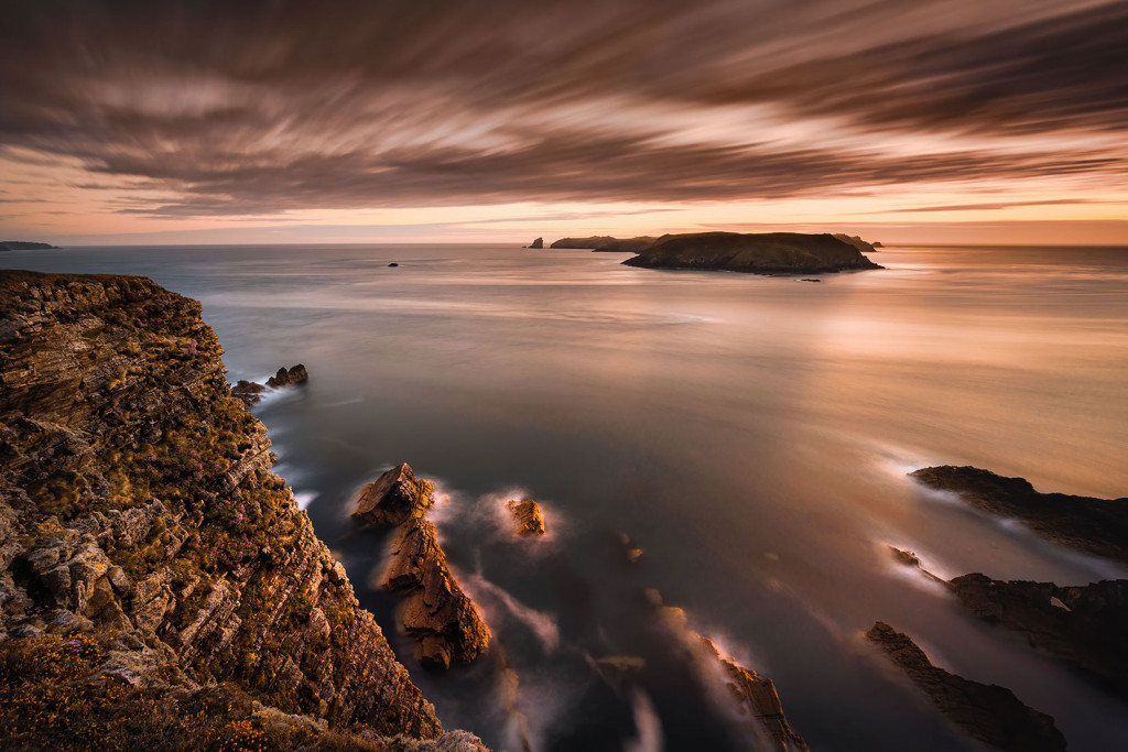 Sunset Over Skomer Island-Pembrokeshire