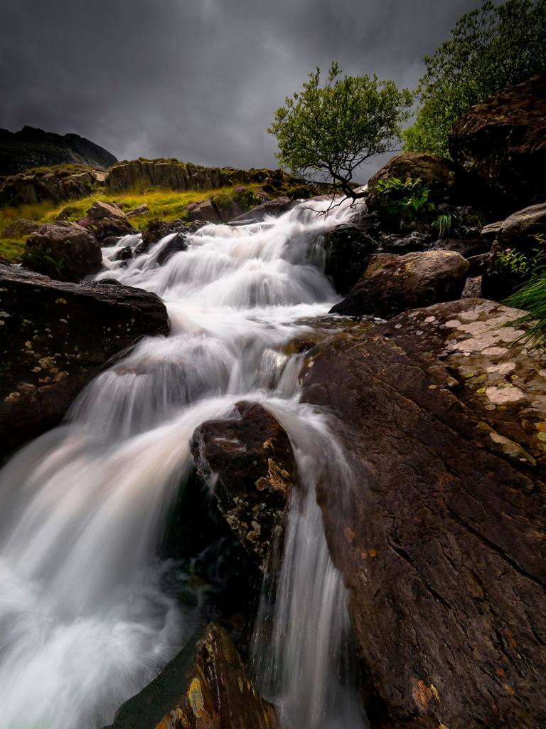 River Idwal Waterfall, Summer-Snowdonia (Eryri)