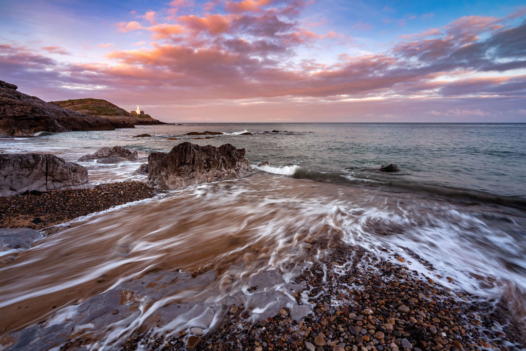 Receeding, Mumbles Lighthouse-Gower, Wales