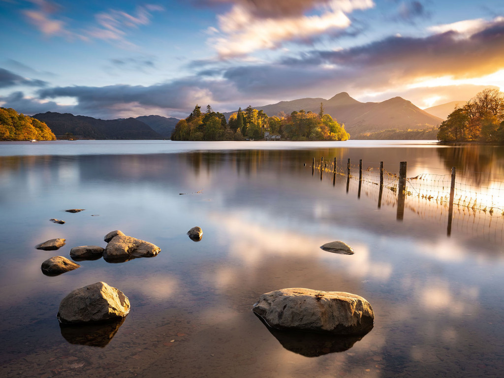 Golden Light Derwent Island-Derwentwater